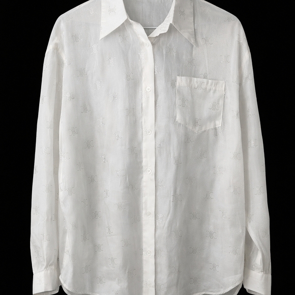 Celine Elegant White Shirt - Picture 3 of 6